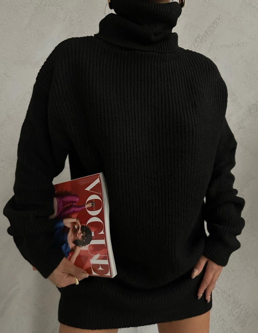 LANGER ROLLKRAGENPULLOVER
