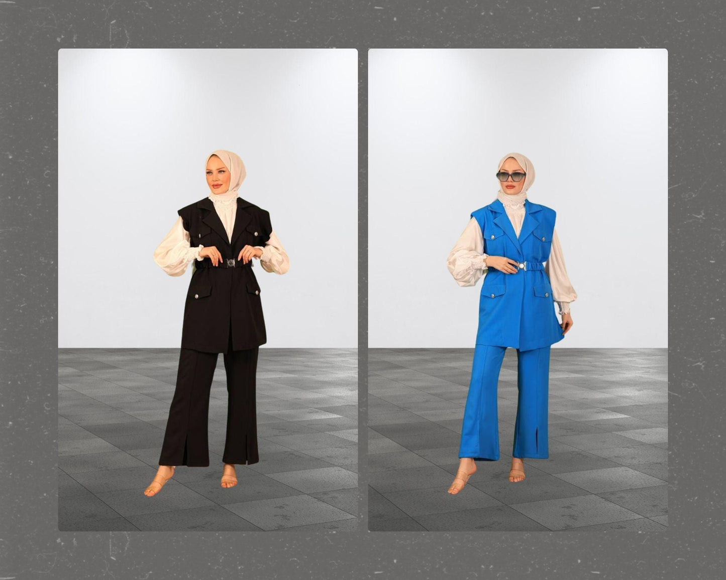Zweiteiliges Set aus Hose und Weste. - kleopatramarkt