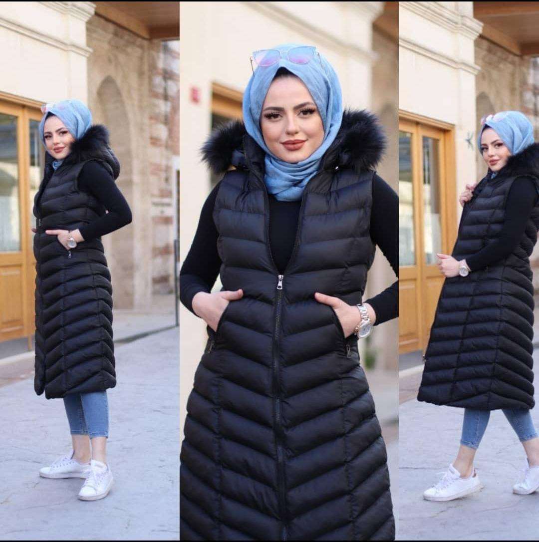 Winter Women Vest Jacket Sleeveless Down Jacket Coats Hooded Full Zip Up Vests LONGLINE VEST.