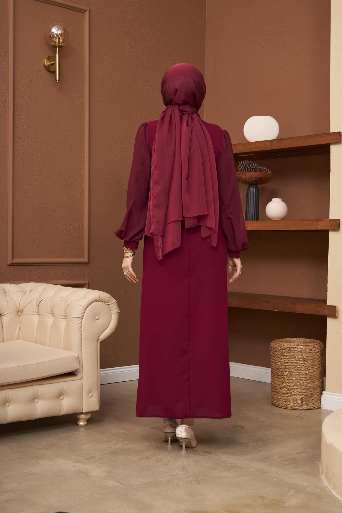 Anlässe damen maxikleid mit langen Ärmeln - kleopatramarkt