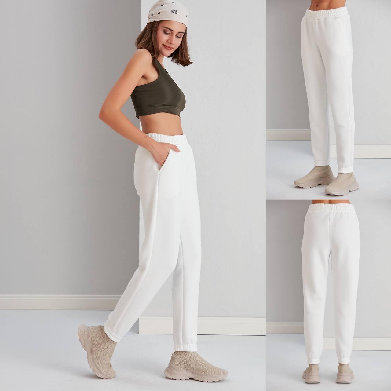 Damen Winter Jogginghose Baumwolle Lang Sporthose Freizeithosen Trainingshose Sweathose mit Taschen - kleopatramarkt