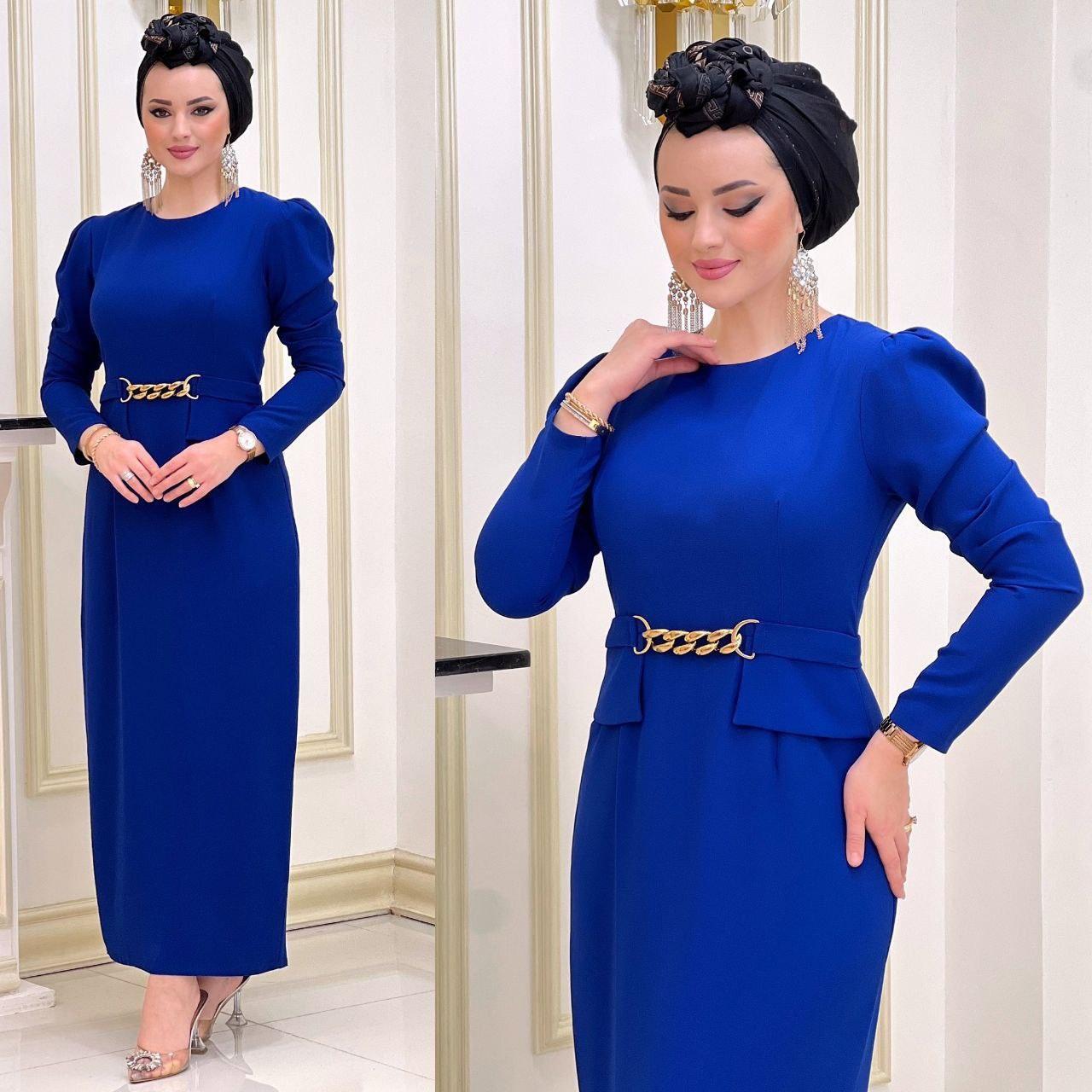 Elegantes abendkleid mit langen ärmeln für frauen |hijab kleid sommer - kleopatramarkt