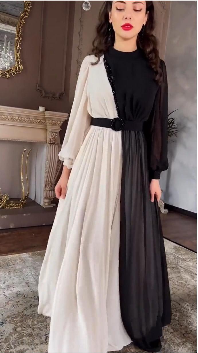 Elegantes Abendkleider maxi mit langen ärmeln für frauen - kleopatramarkt