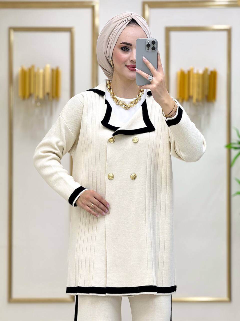 Strickkleid Winter Set | Hijab Kleidung