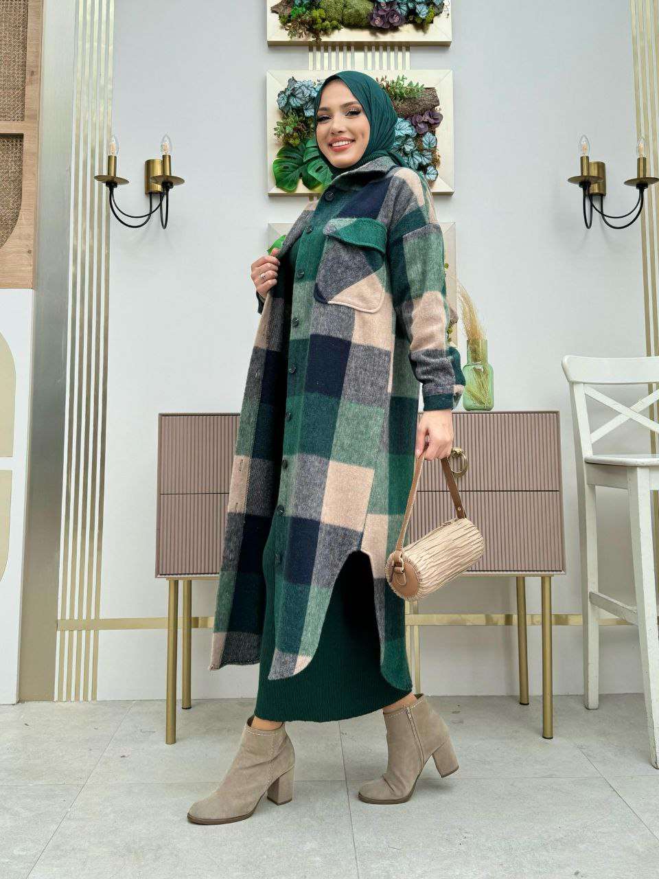 Strickkleid Winter Set | Hijab Kleidung