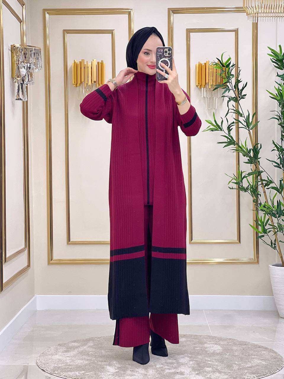 Strickkleid Winter Set | Hijab Kleidung