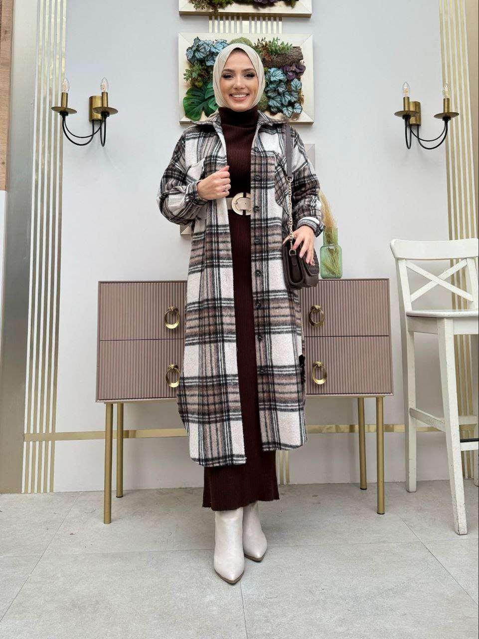 Strickkleid Winter Set | Hijab Kleidung