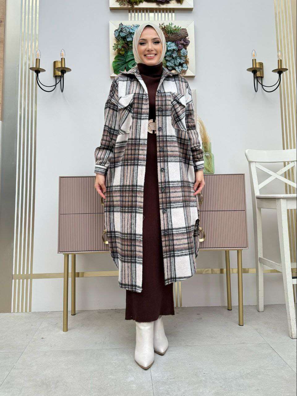 Strickkleid Winter Set | Hijab Kleidung