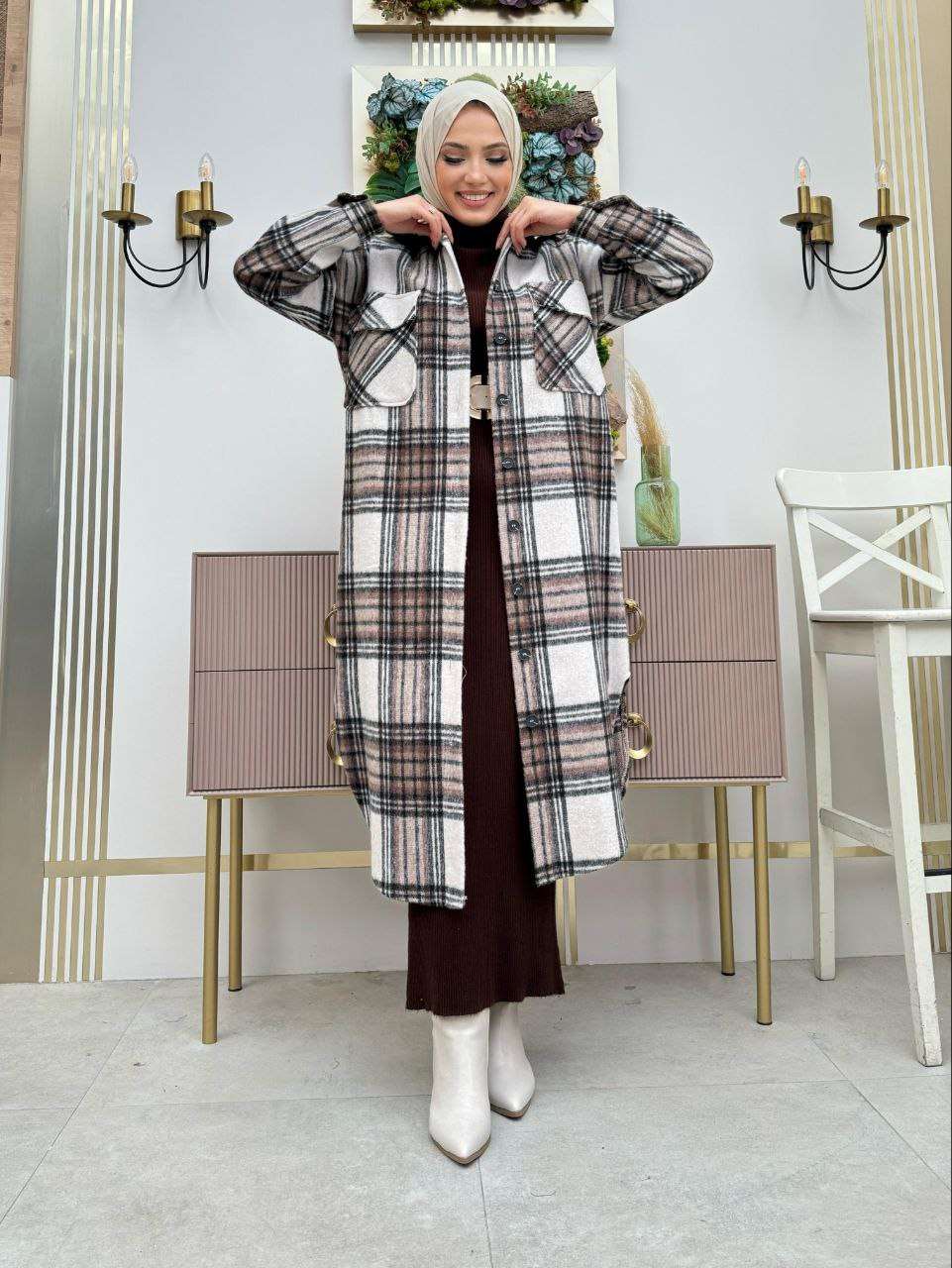 Strickkleid Winter Set | Hijab Kleidung