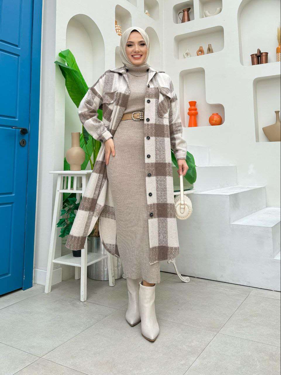 Strickkleid Winter Set | Hijab Kleidung