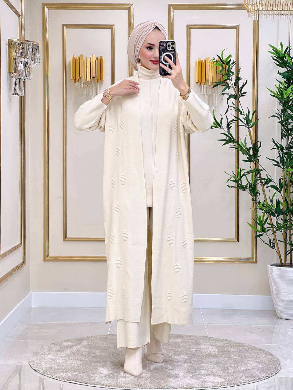 Strickkleid Winter Set | Hijab Kleidung