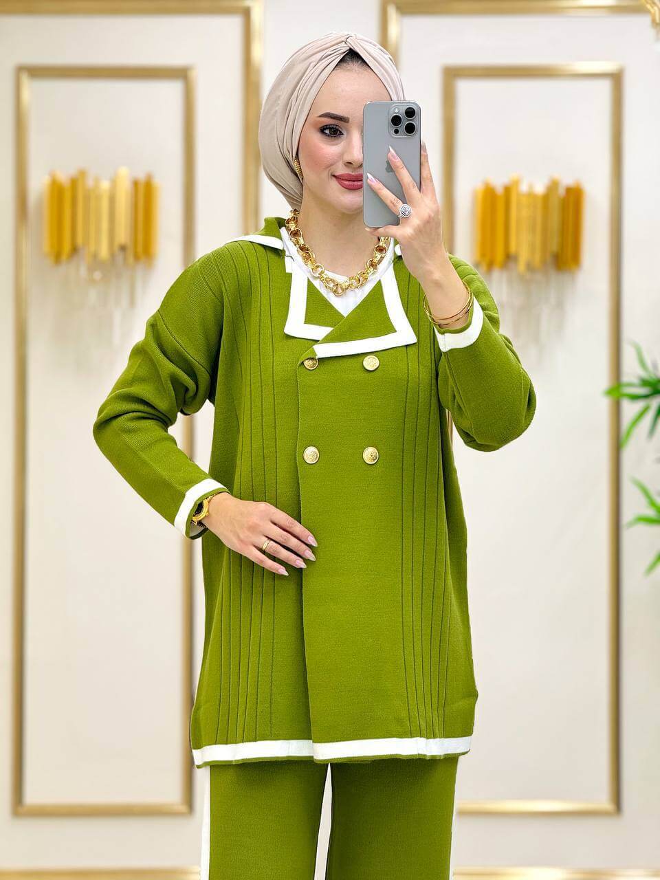 Strickkleid Winter Set | Hijab Kleidung