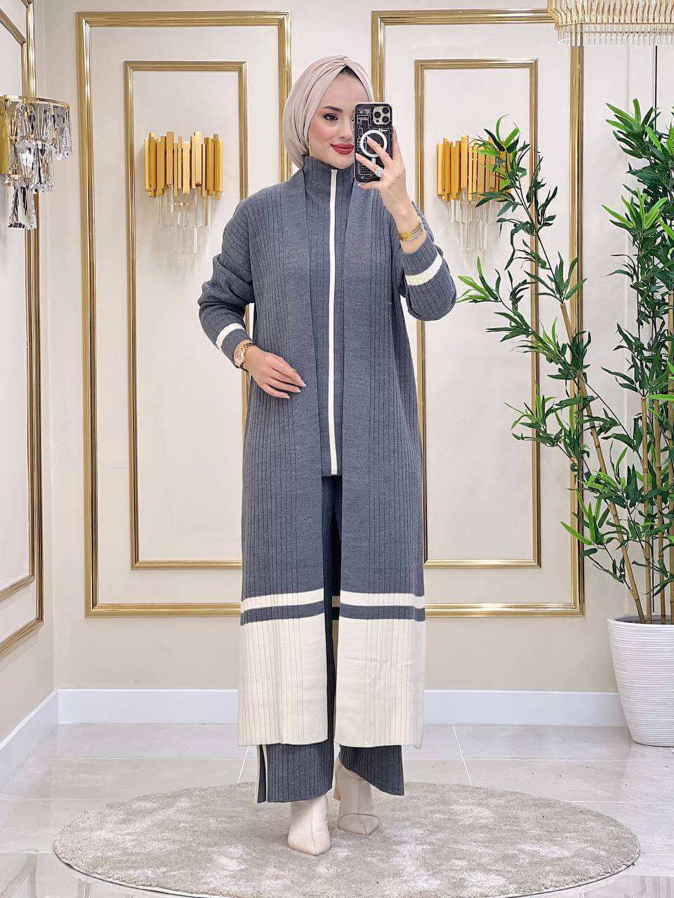 Strickkleid Winter Set | Hijab Kleidung