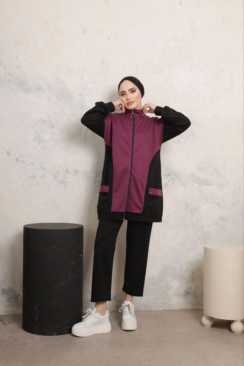 Pyjama-Set besteht aus einer edlen Jacke und einer bequemen Pyjamahose - kleopatramarkt