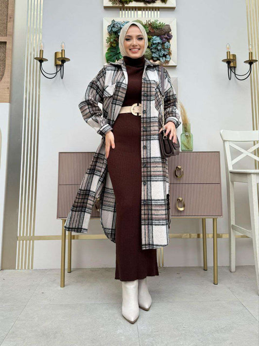 Strickkleid Winter Set | Hijab Kleidung